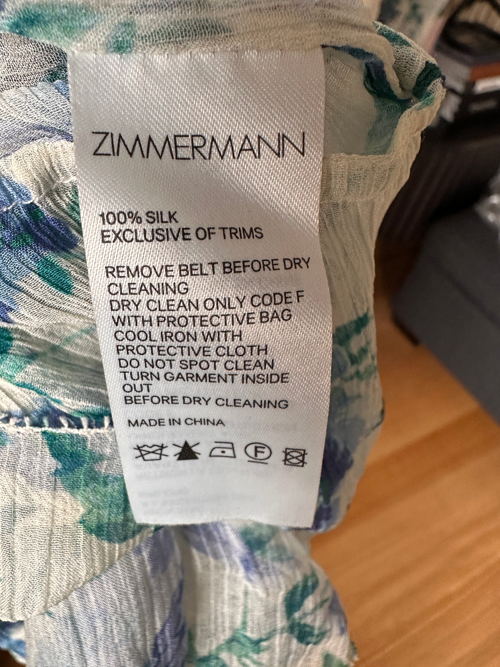Zimmermann Moncur Chevron Frill Dress Size 2