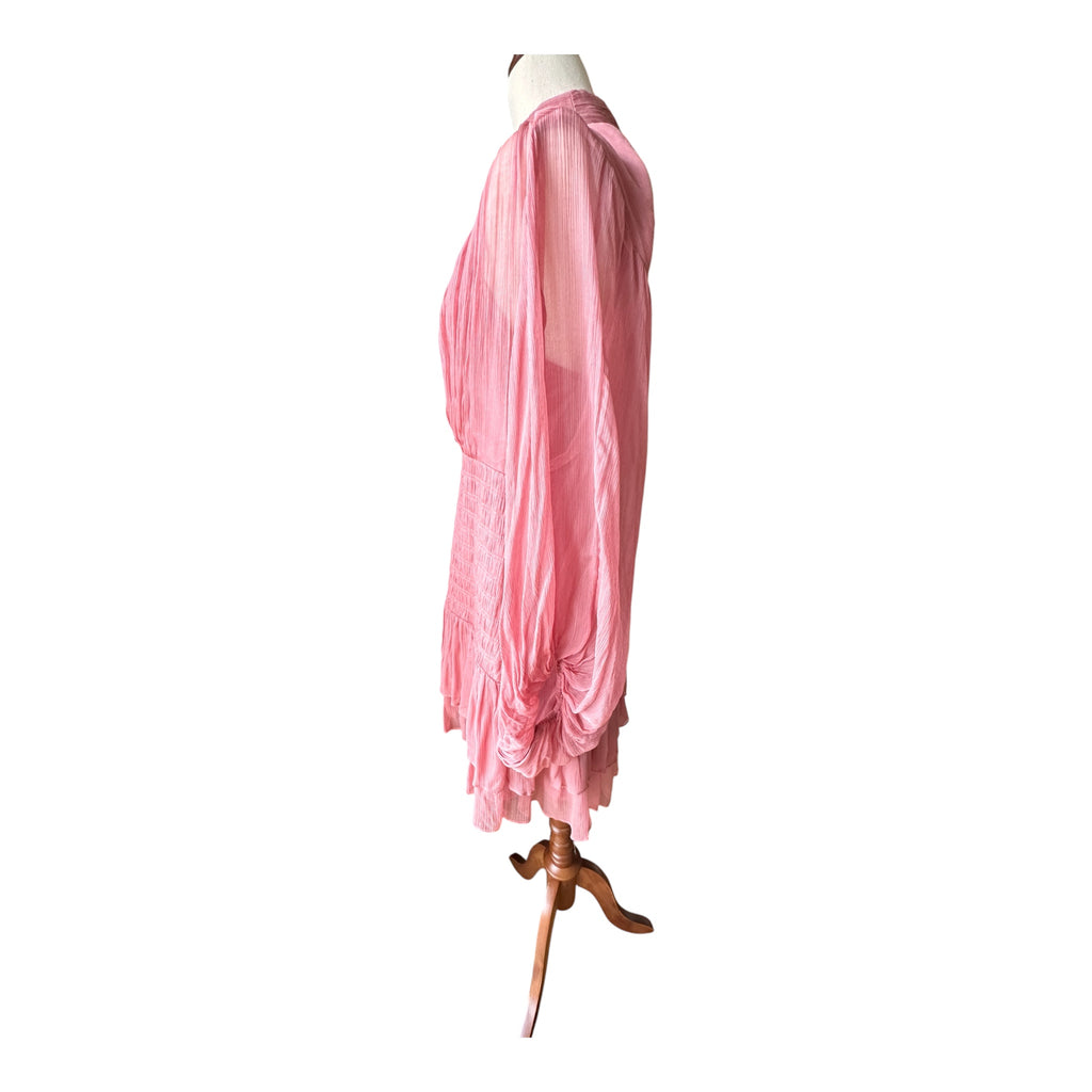 Shona Joy Lauren Button Up Rouched Mini Dress Size 10