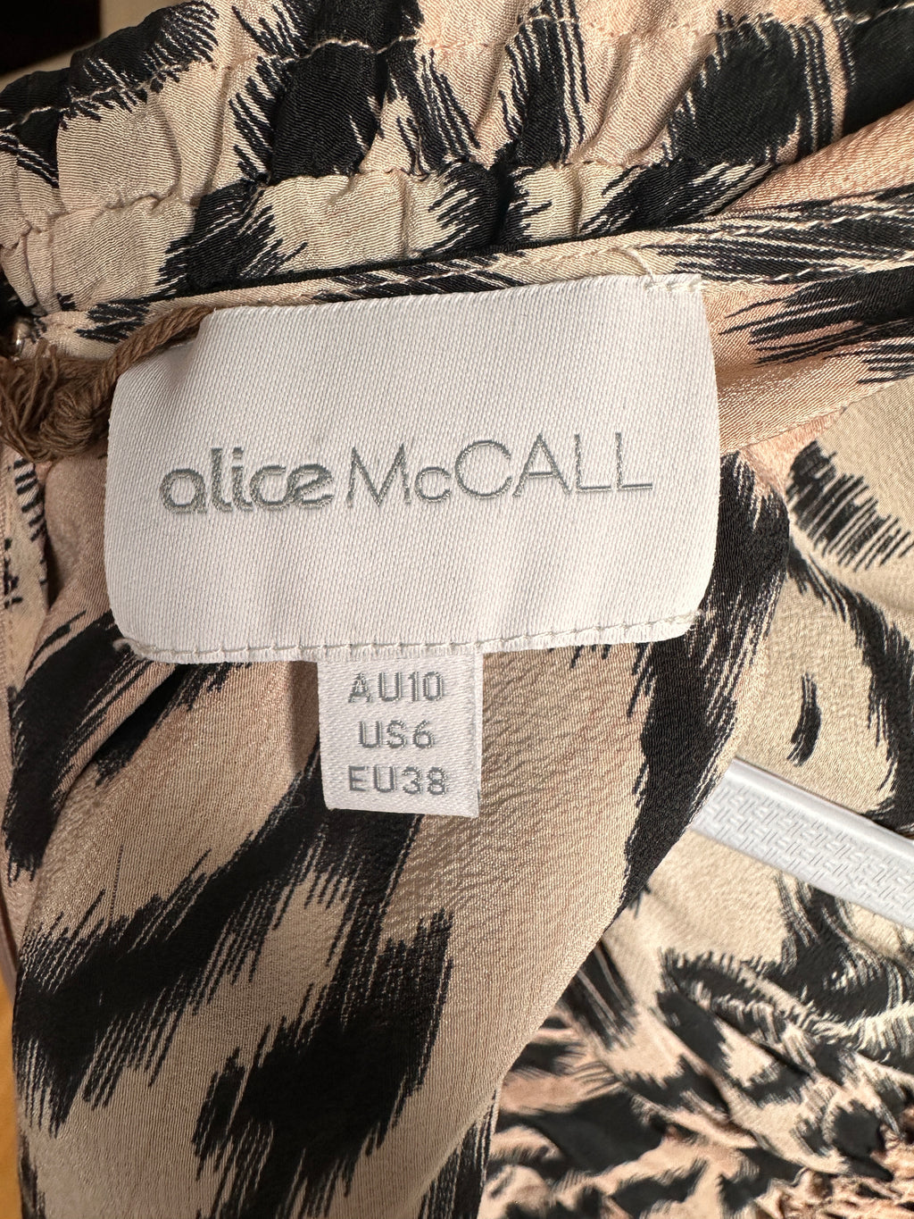 Alice McCall Animale Rouche Detail Dress Size 10