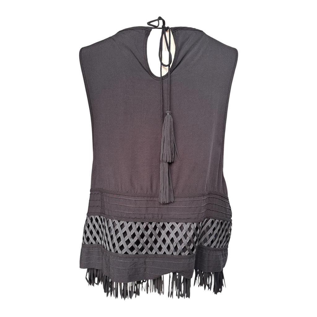 Flannel Fringe Detail Top Size 1