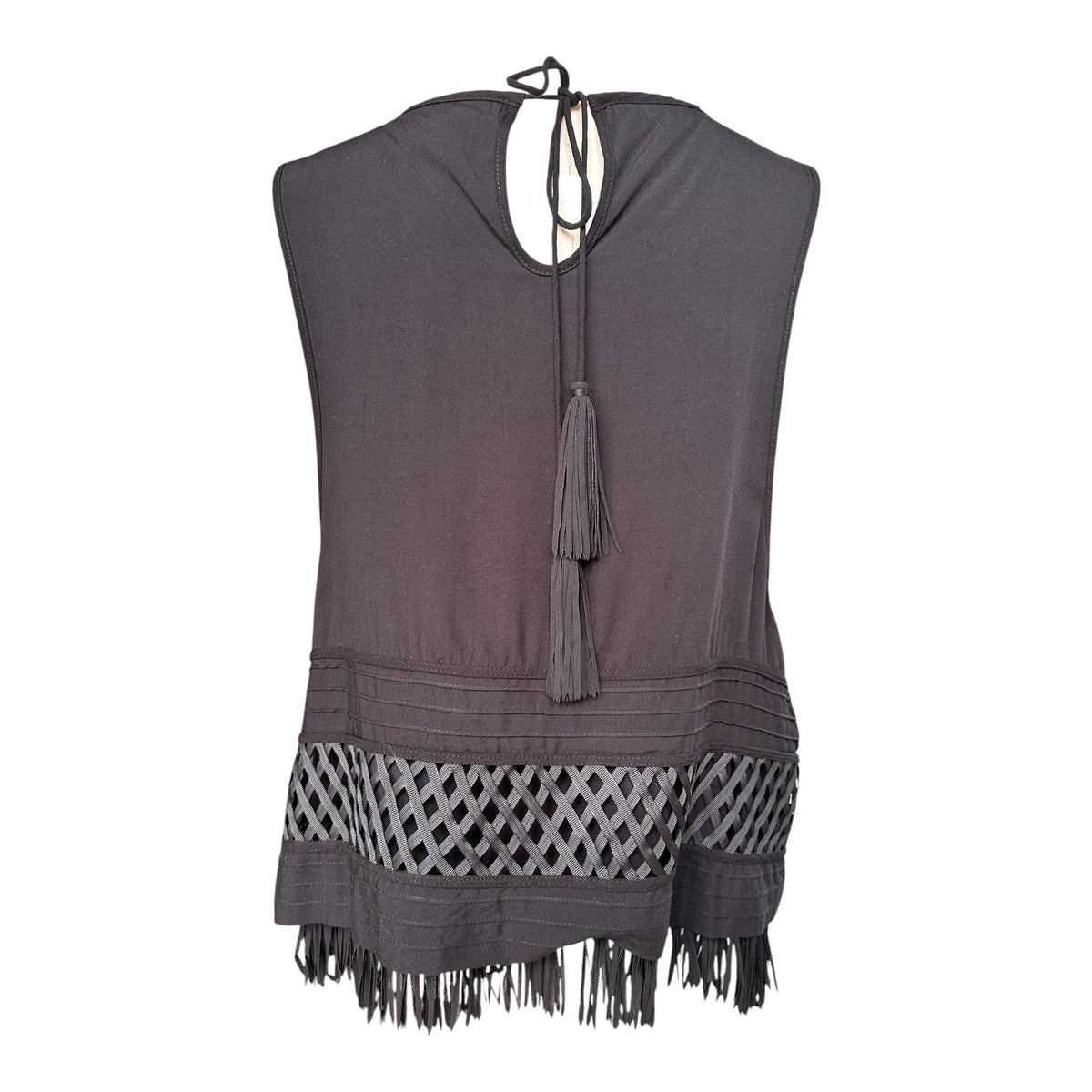 Flannel Fringe Detail Top Size 1