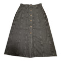 Scanlan Theodore Washed Black Denim Button Through Midi Skirt Size 10