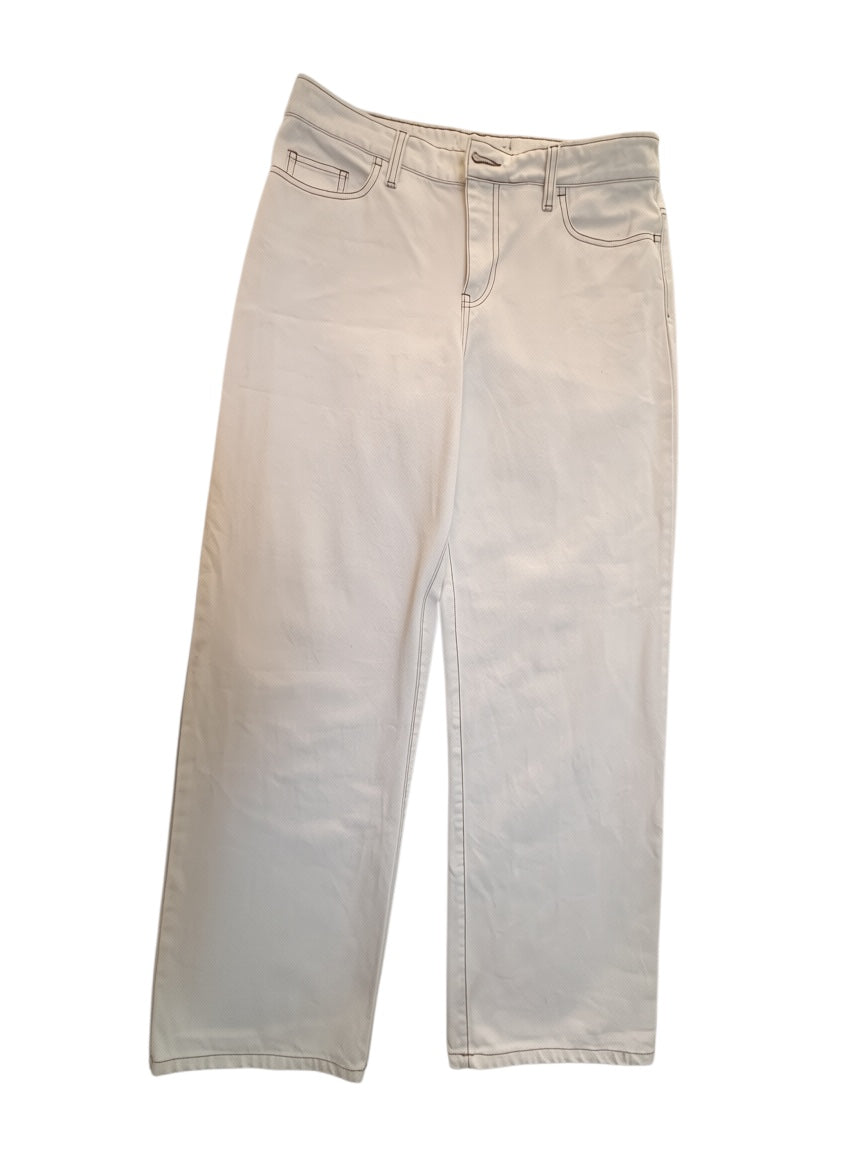 Viktoria & Woods Wide Leg White Denim Jeans Size 4