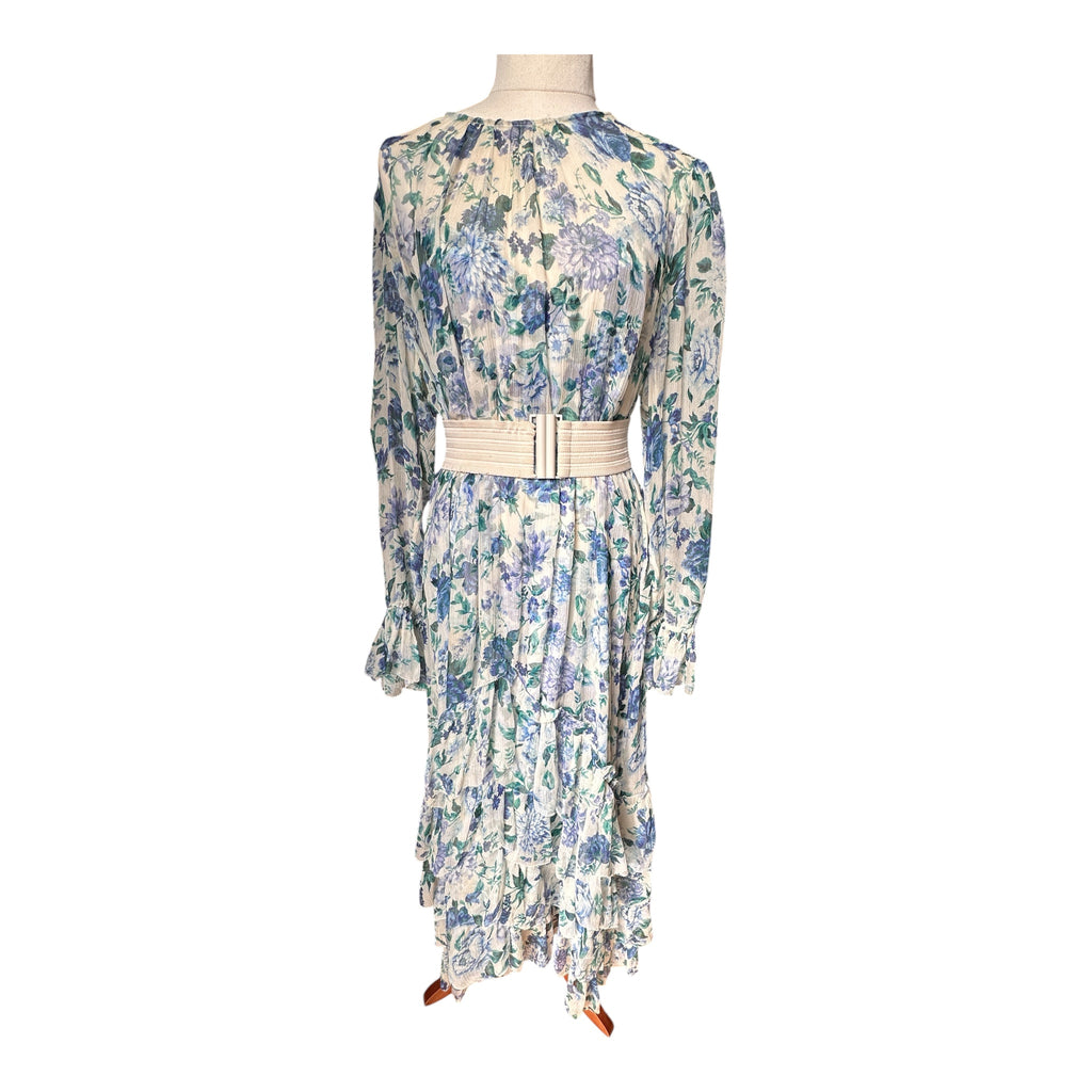 Zimmermann Moncur Chevron Frill Dress Size 2