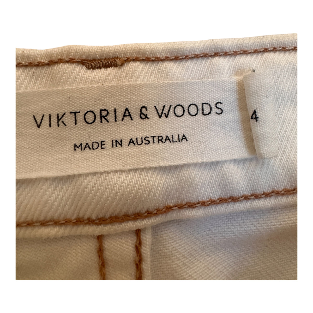 Viktoria & Woods Wide Leg White Denim Jeans Size 4