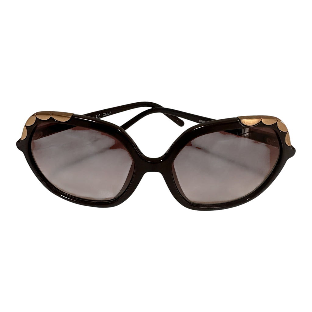 Chloé CL2221 sunglasses with dark brown frame