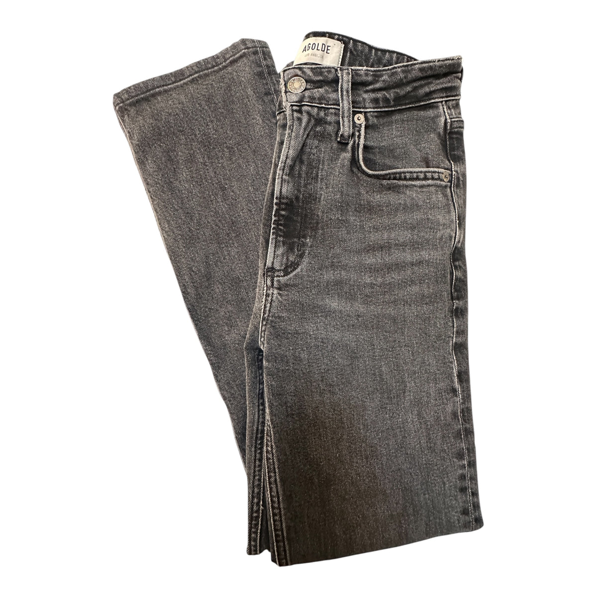 Agolde Vintage Wash Black Straight Leg Jeans Size 25
