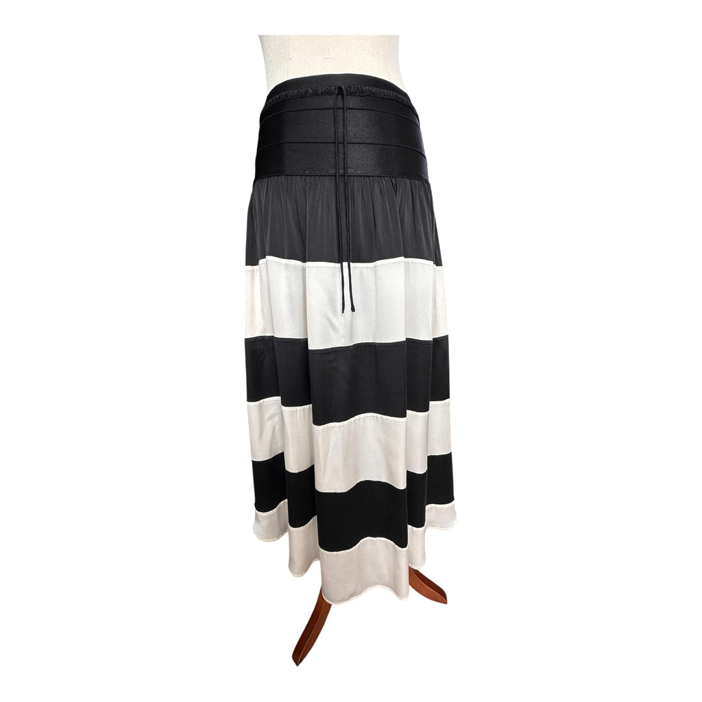 Flannel Silk Waist Band Midi Skirt Size 2