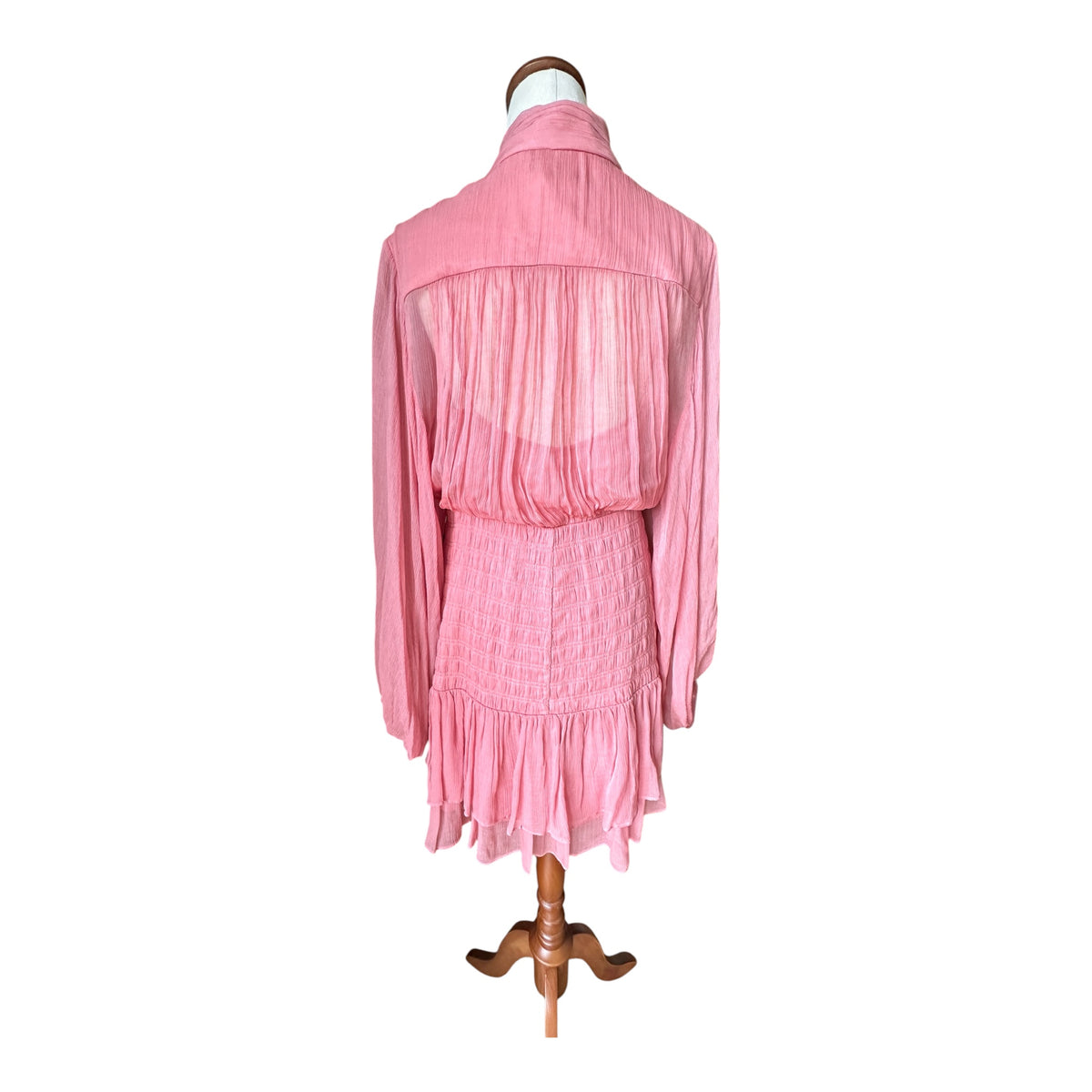 Shona Joy Lauren Button Up Rouched Mini Dress Size 10