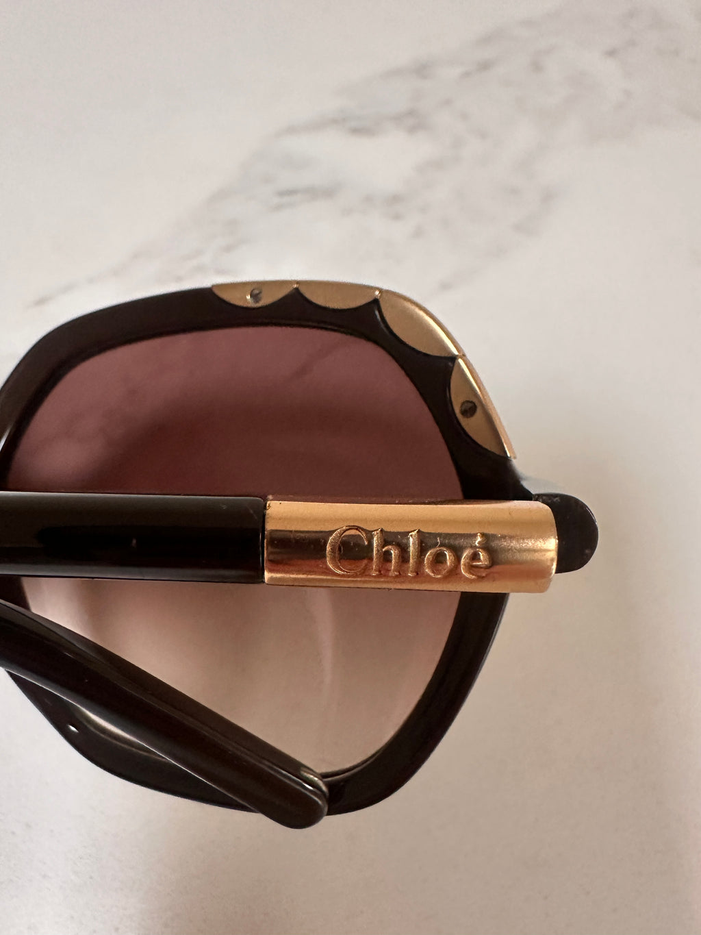 Chloé CL2221 sunglasses with dark brown frame