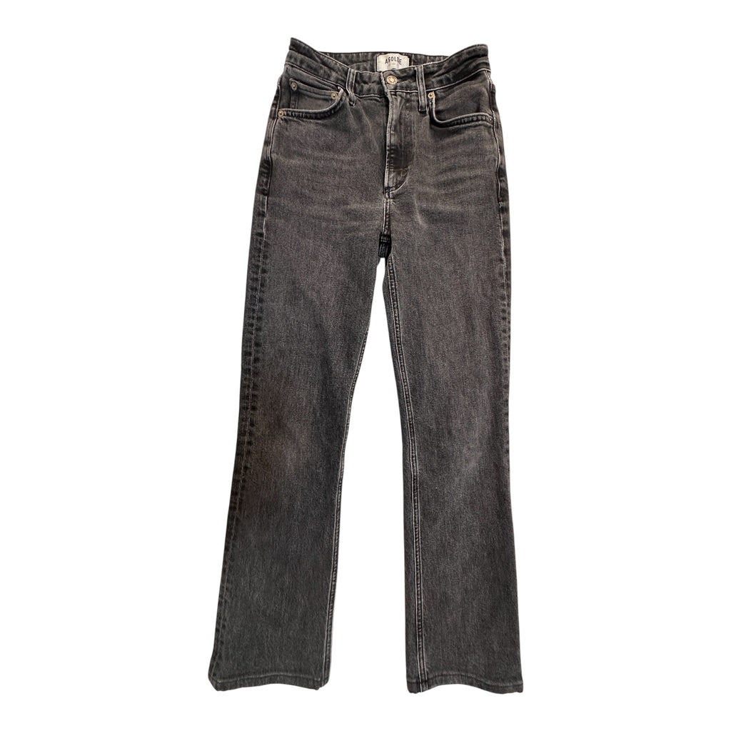 Agolde Vintage Wash Black Straight Leg Jeans Size 25