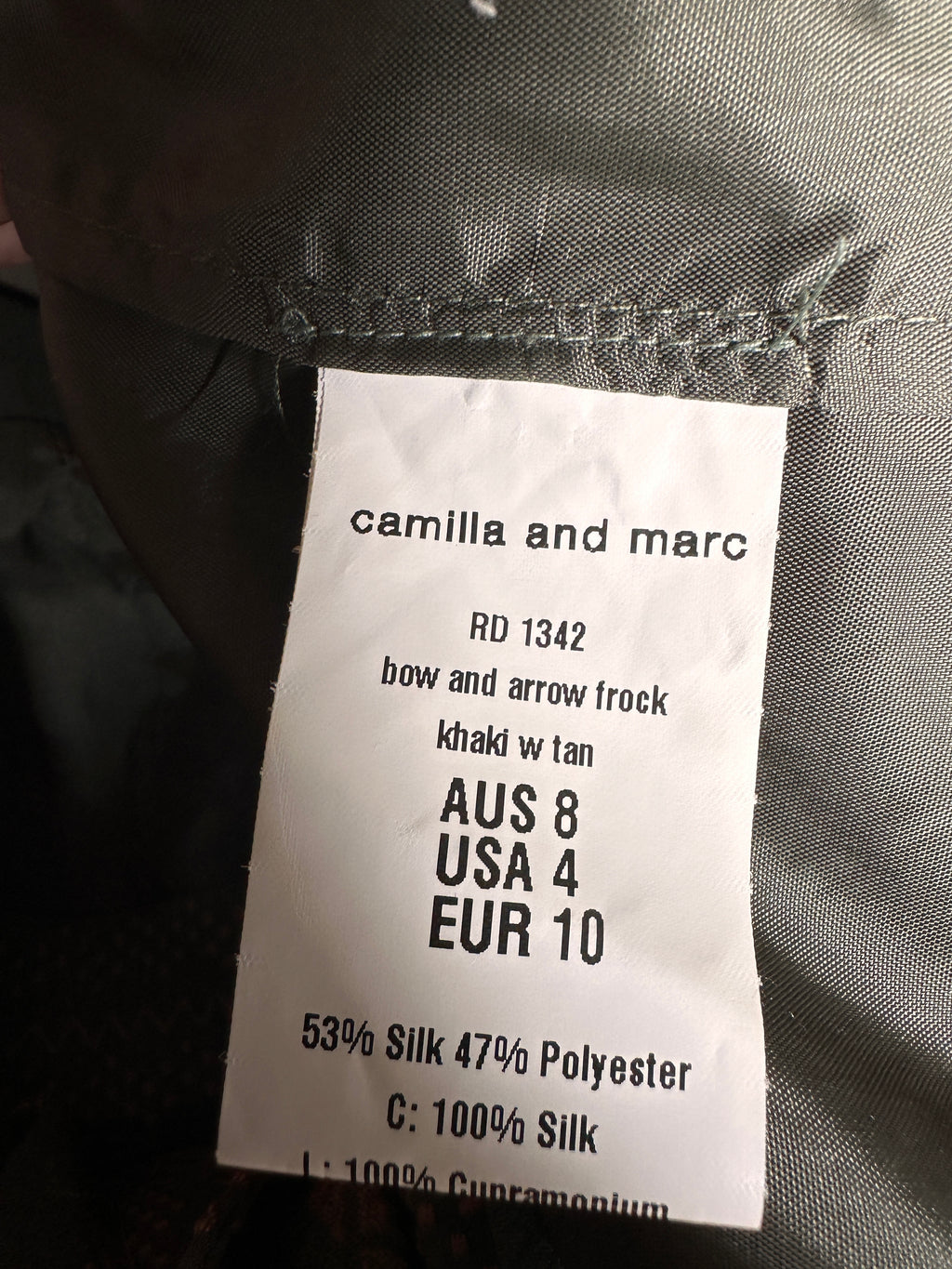 Camilla and Marc Bow And Arrow Frock Size 8