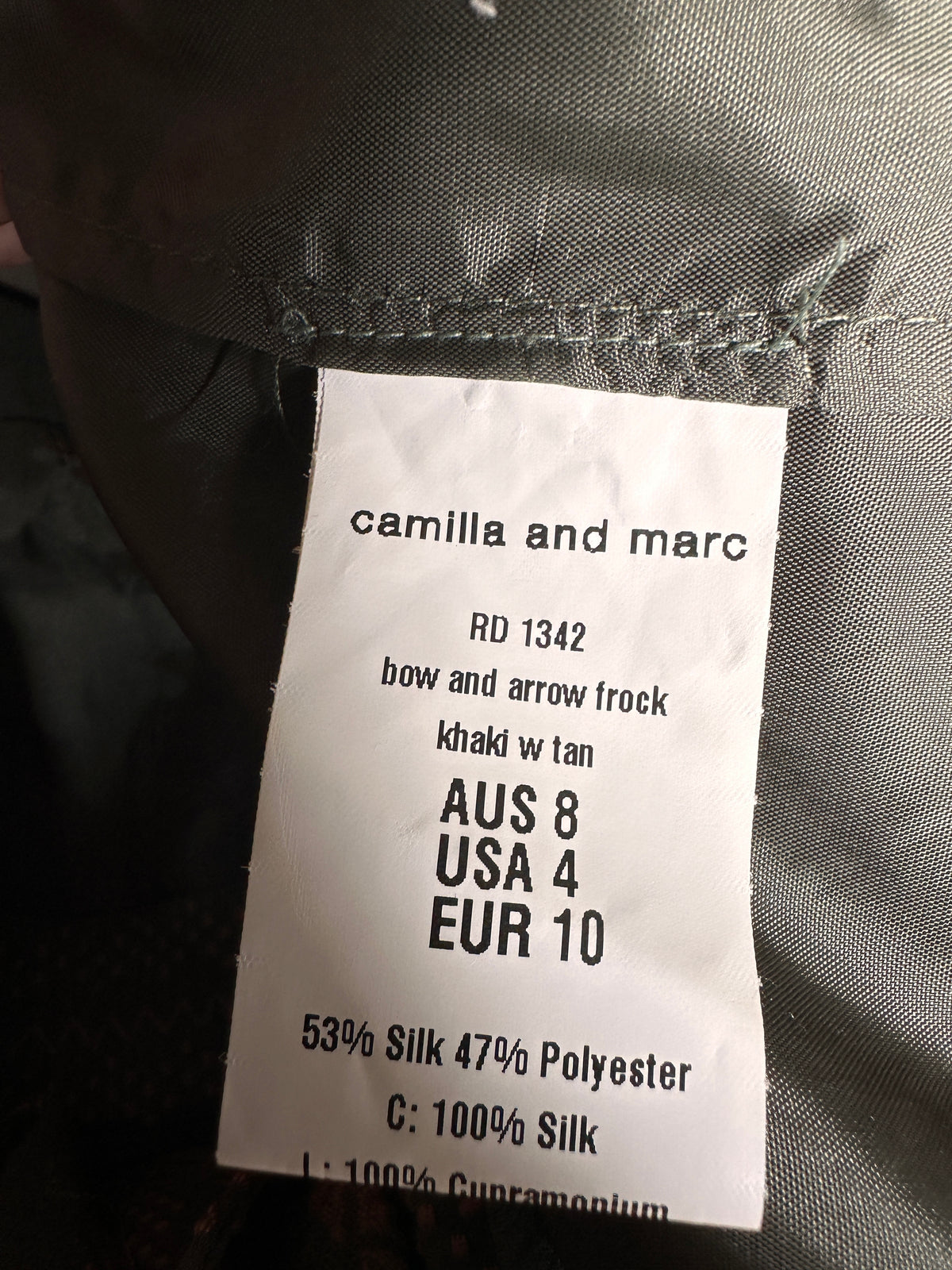 Camilla and Marc Bow And Arrow Frock Size 8