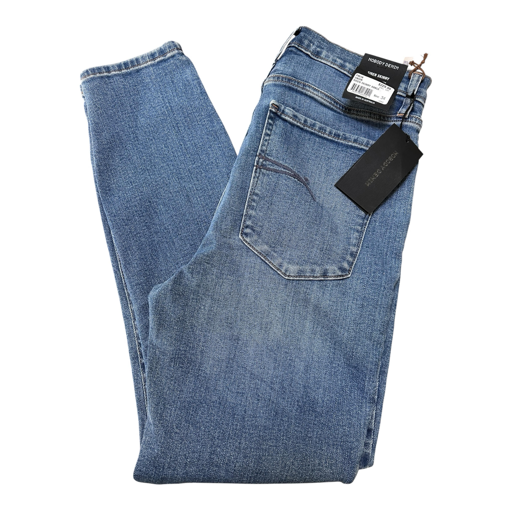 Nobody Denim Siren Skinny High Rise Jeans Size 34 BNWT RRP $229