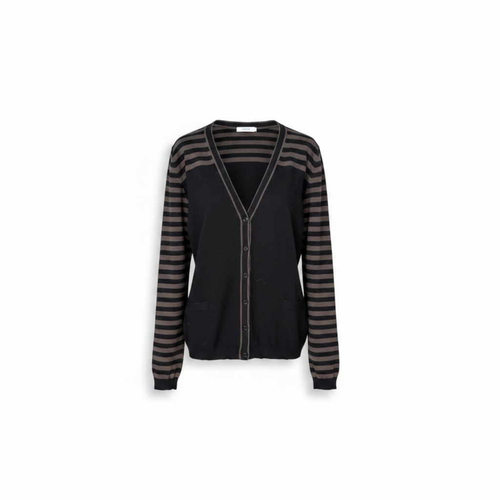 Weekend Max Mara Striped Long Sleeve Cardigan Size XL