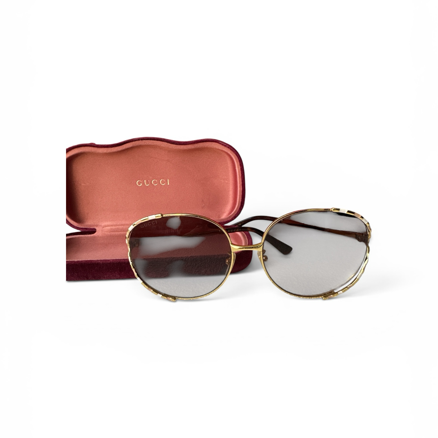 Gucci GG0595S Oversized Round Frame Sunglasses