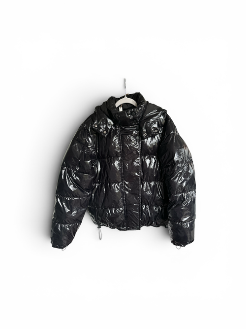 Aje Athletica Oversized Black Puffer Jacket Size 6