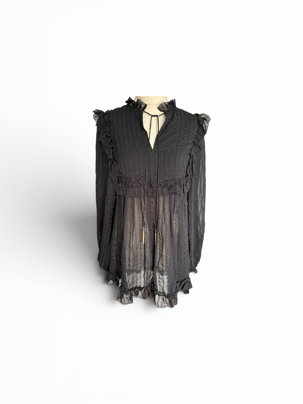 Zimmermann Silk Oversized Sleeve Blouse Size 1