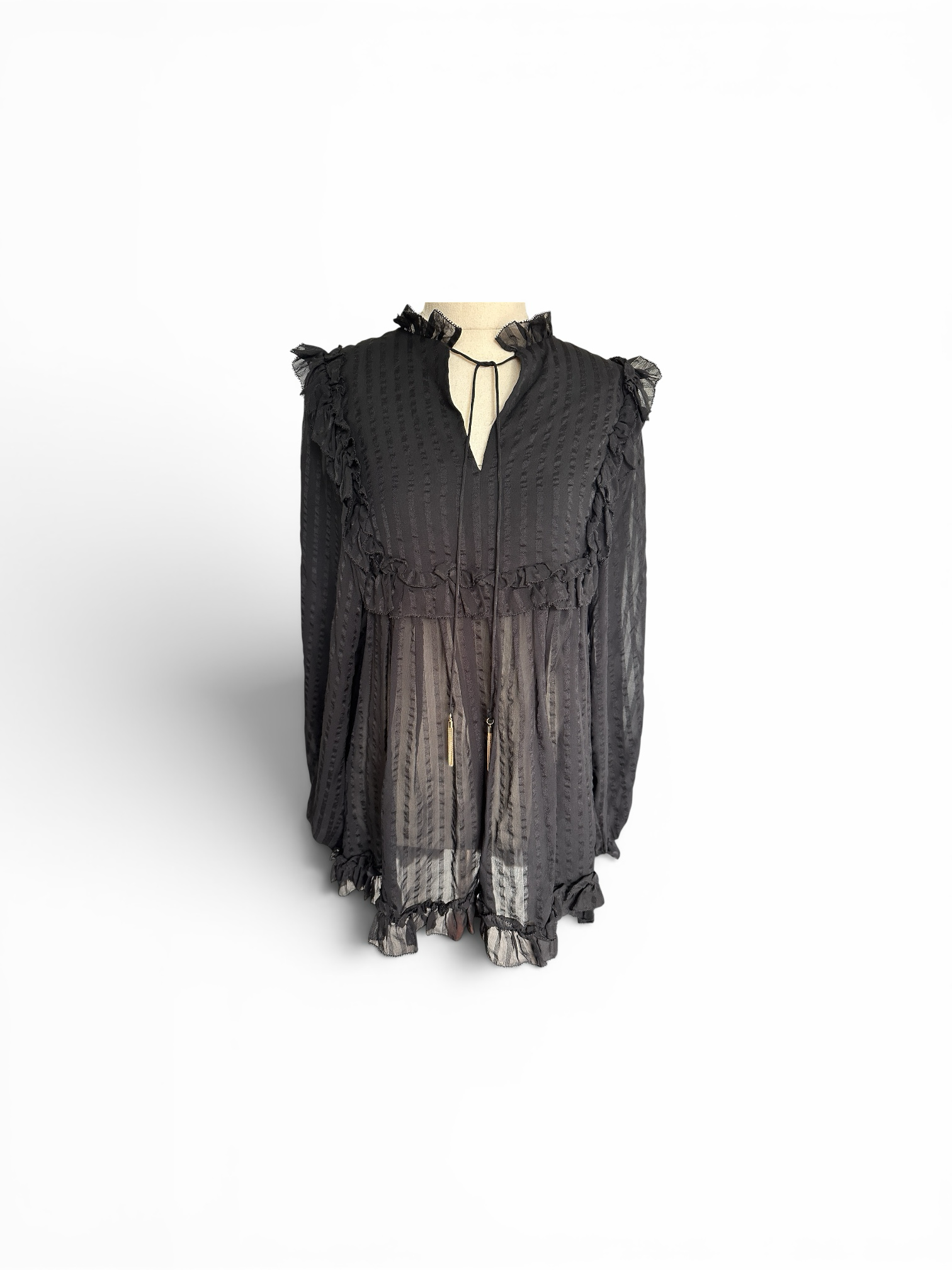 Zimmermann Silk Oversized Sleeve Blouse Size 1