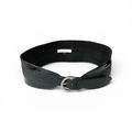 Satch Patent & Embossed Leather Detail Waist Belt