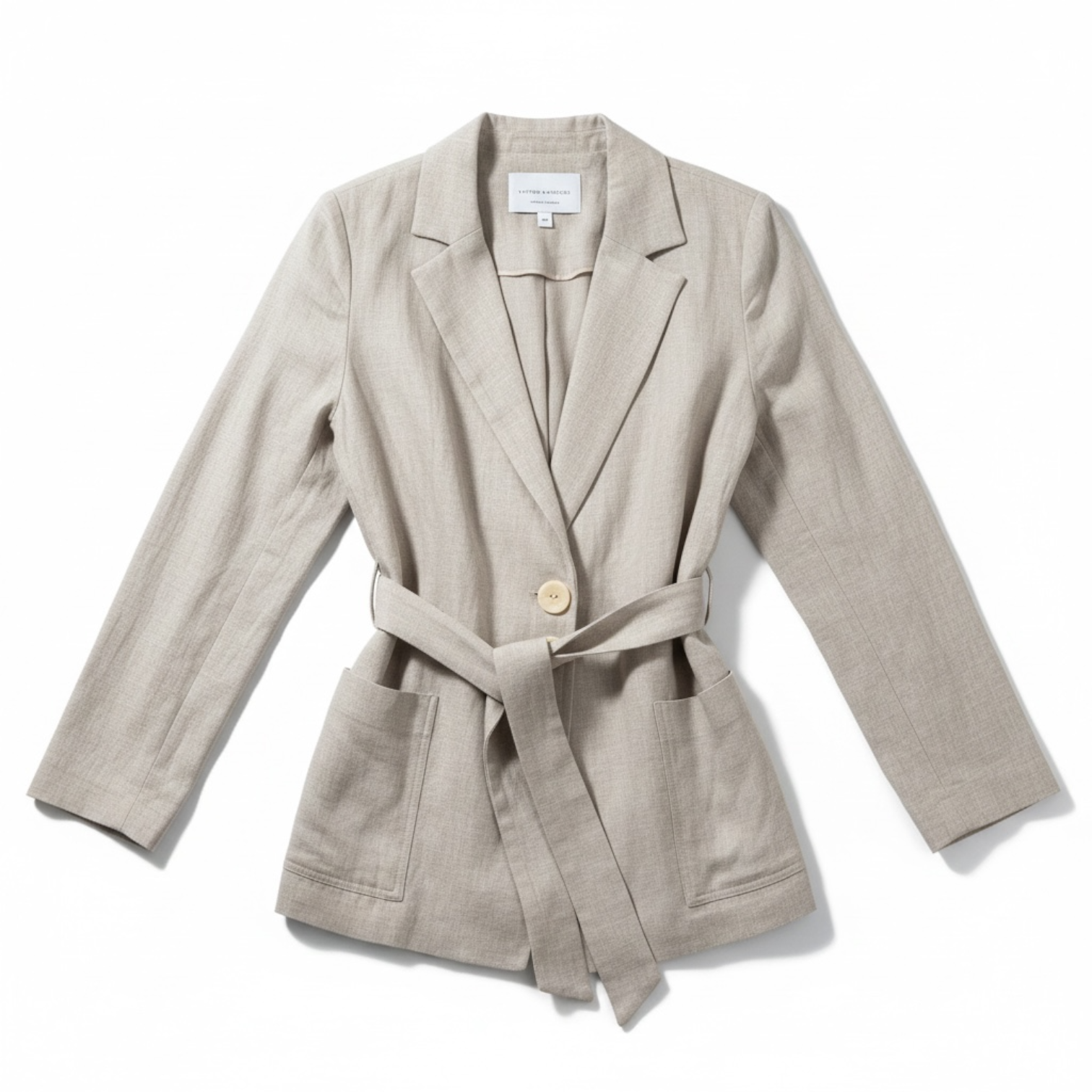 Victoria & Woods Tie Waist Linen Jacket Size 00