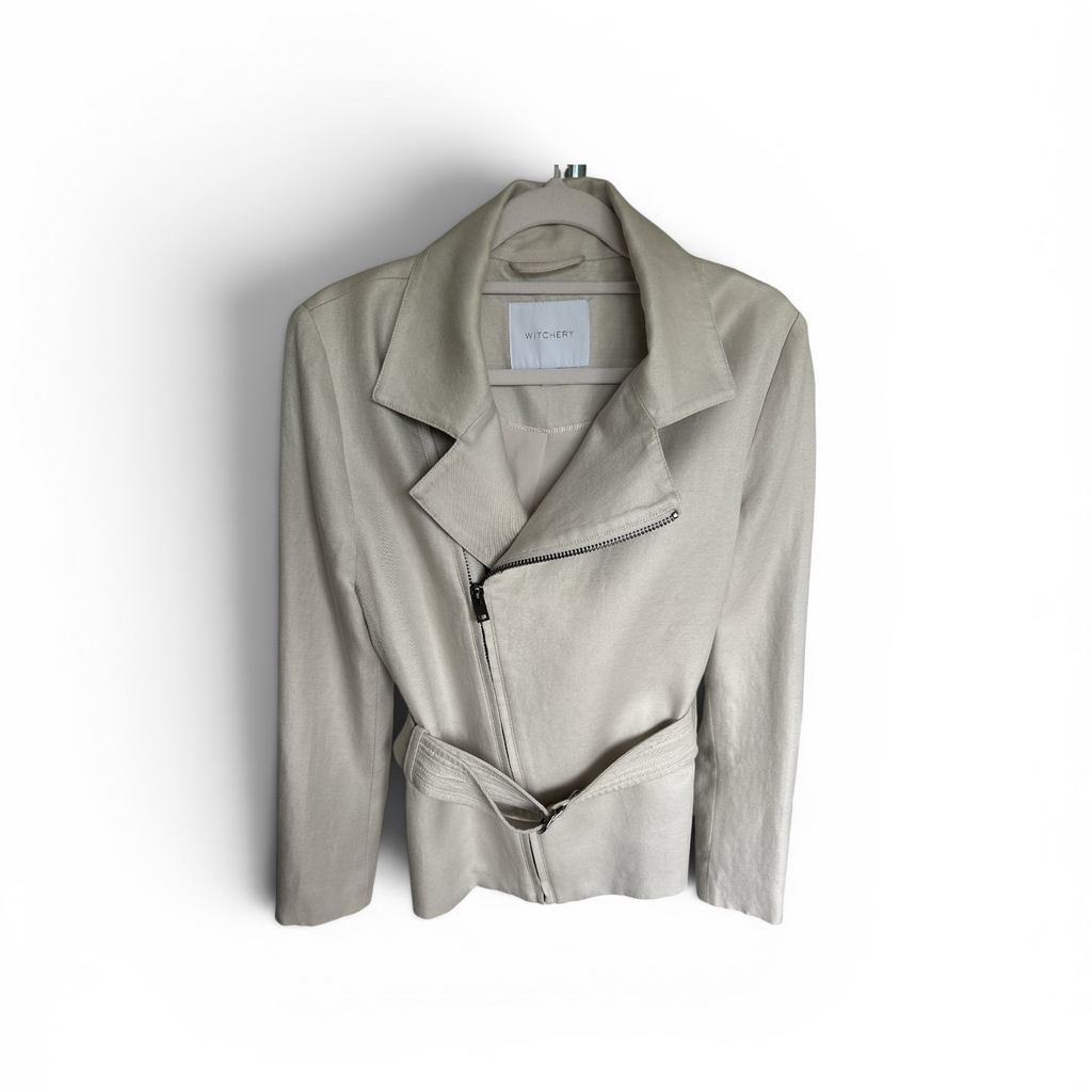 Witchery Linen Blend Cropped Jacket
