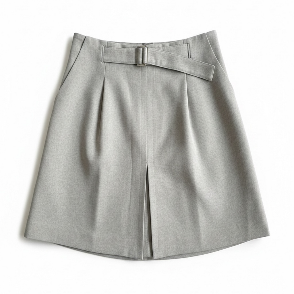Elka Collective Belted Front Pleat Mini Skirt