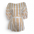 Scanlan Theodore Striped Belted Top Size S