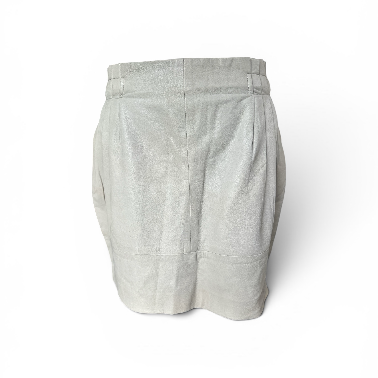 Arabella Ramsey Nude Leather Mini Skirt