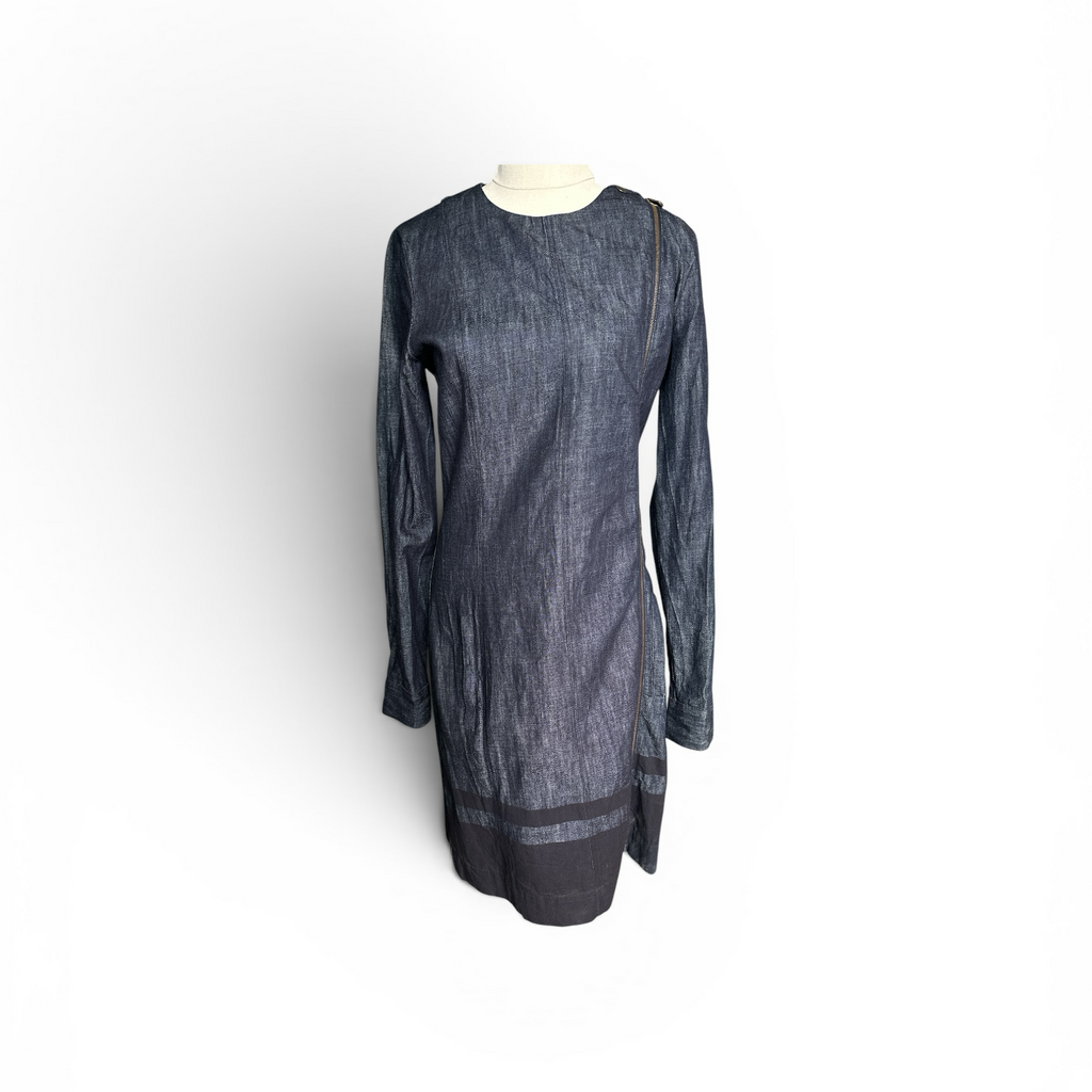 Tomas Maier Denim Zip Up Dress