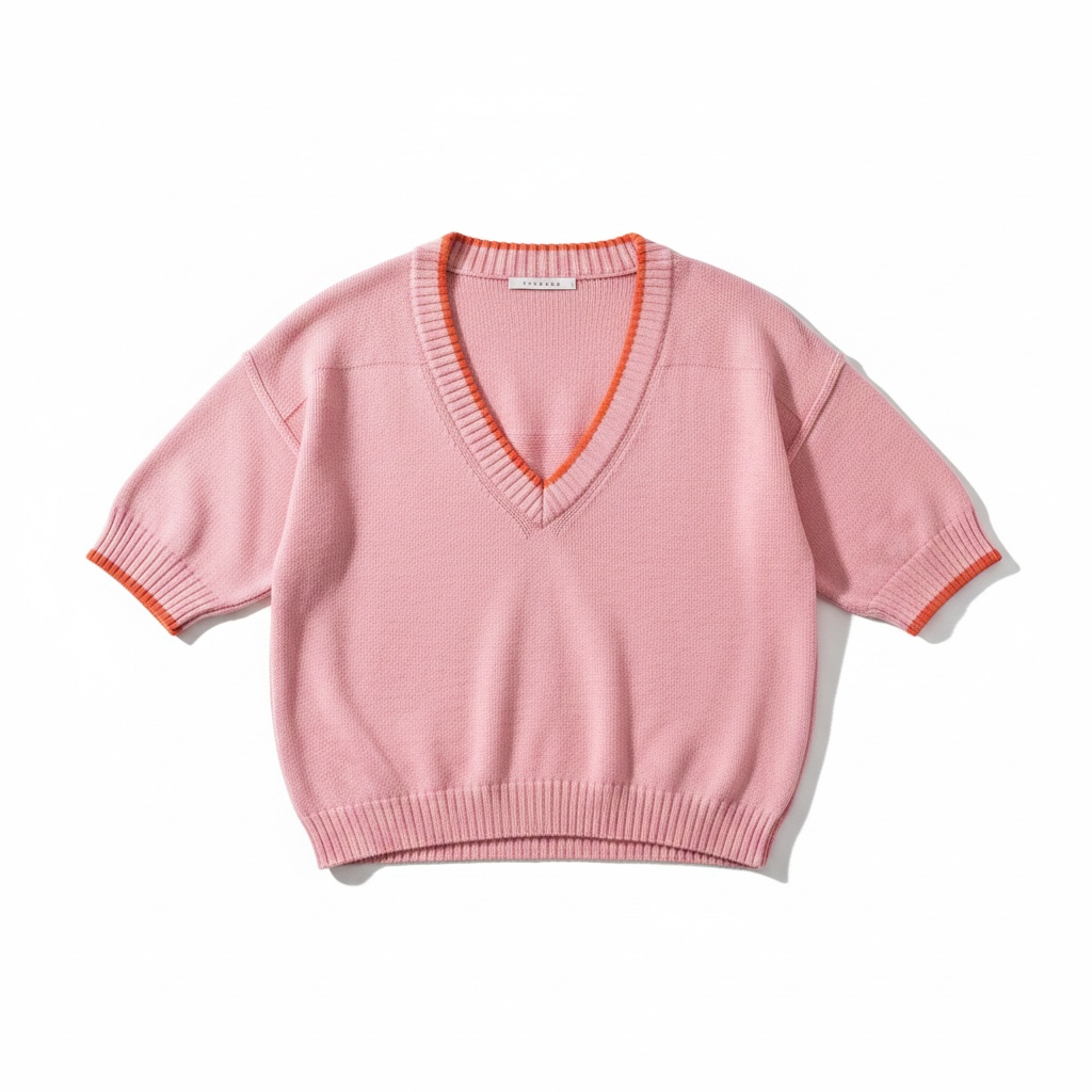 Skin & Threads V Neck Short Sleeve Knit