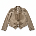 Camilla and Marc Adora Leather Cropped Drapped Jacket Size 10