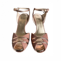 Stuart Weitzman Highness Suede Peeptoe Sandal Size 38