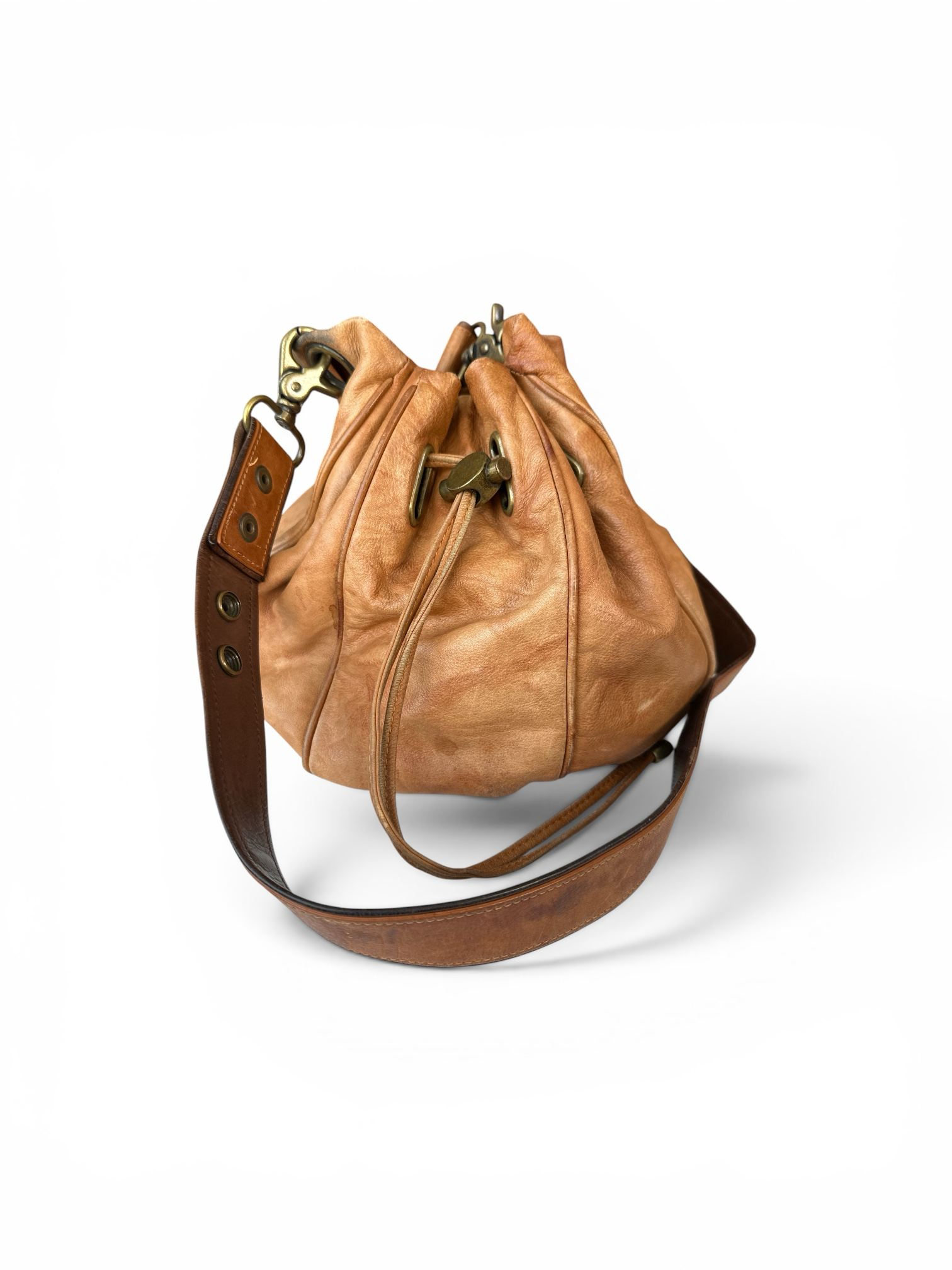 Mimco Tan Cocoon Bucket Bag