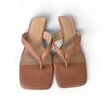 Witchery Dusty Pink Square Toe Thong Sandal