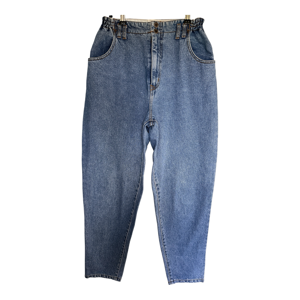 Jaeger Vintage Horseshoe Gathered Waist Jeans Size 14