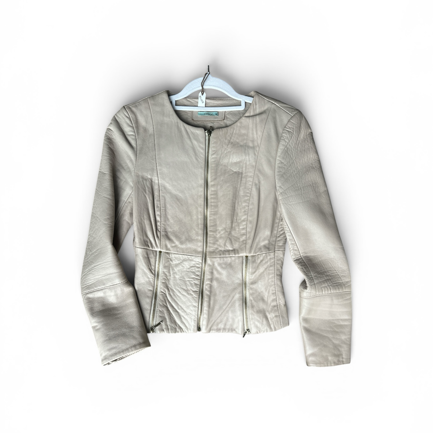 Kookai Cropped Leather Jacket