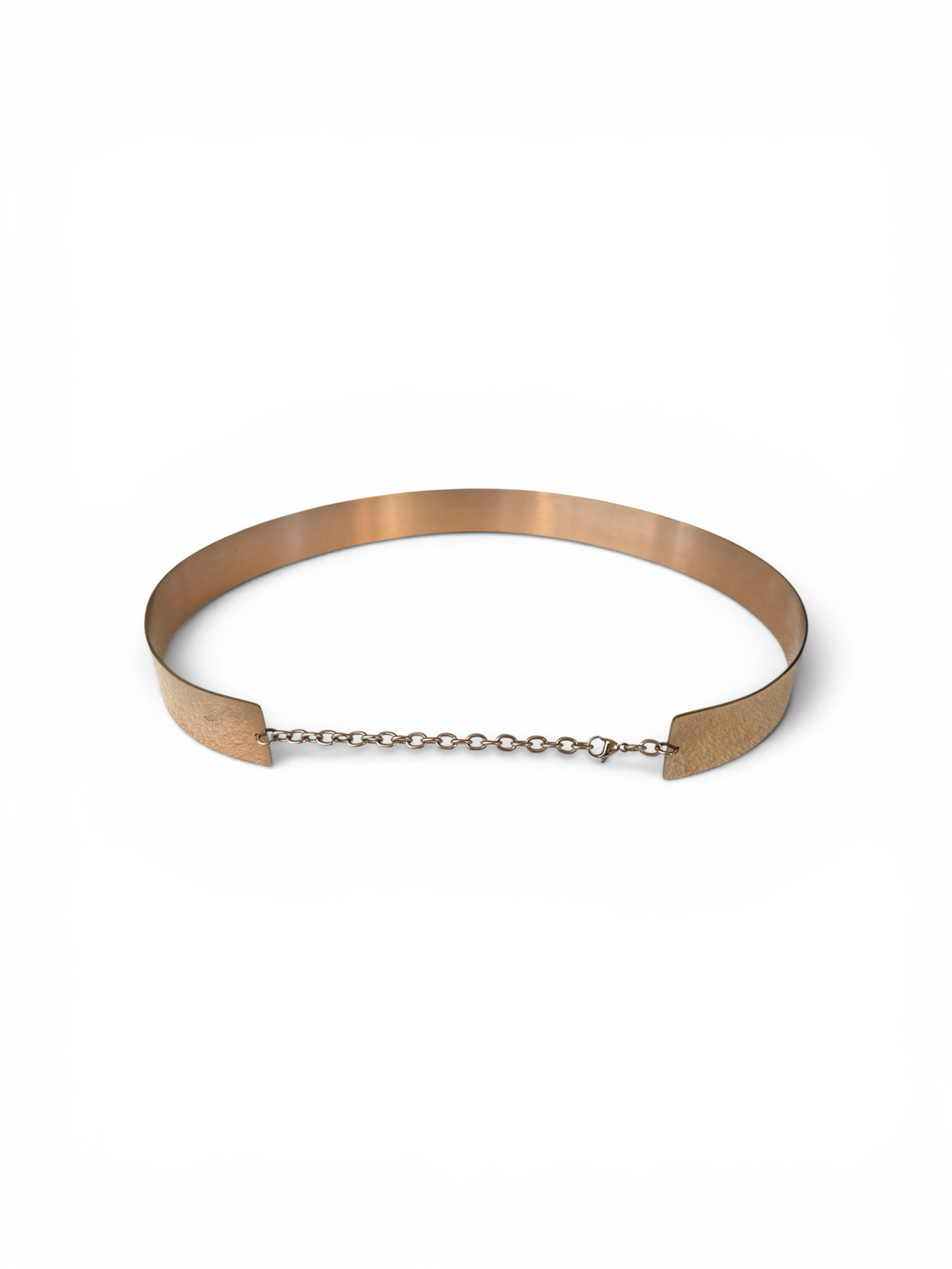 Structured Metallic Mirror Waist Belt