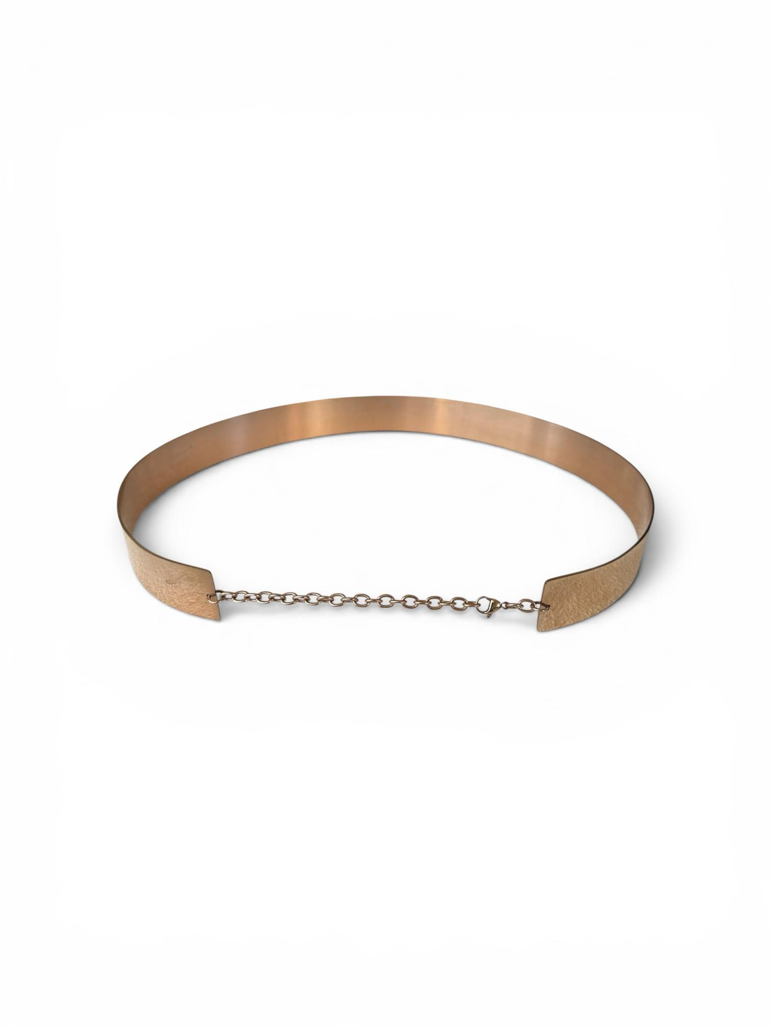 Structured Metallic Mirror Waist Belt