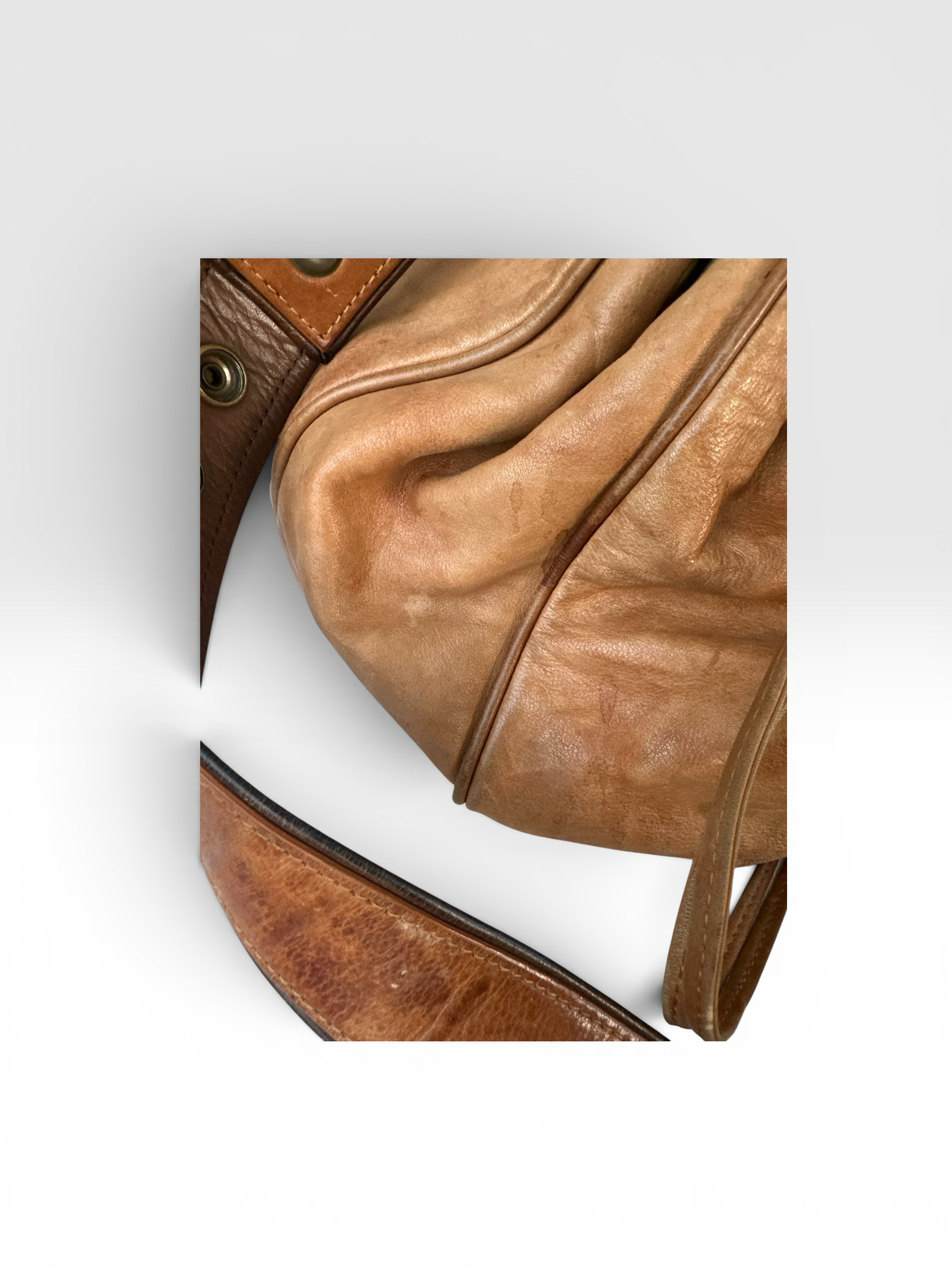 Mimco Tan Cocoon Bucket Bag