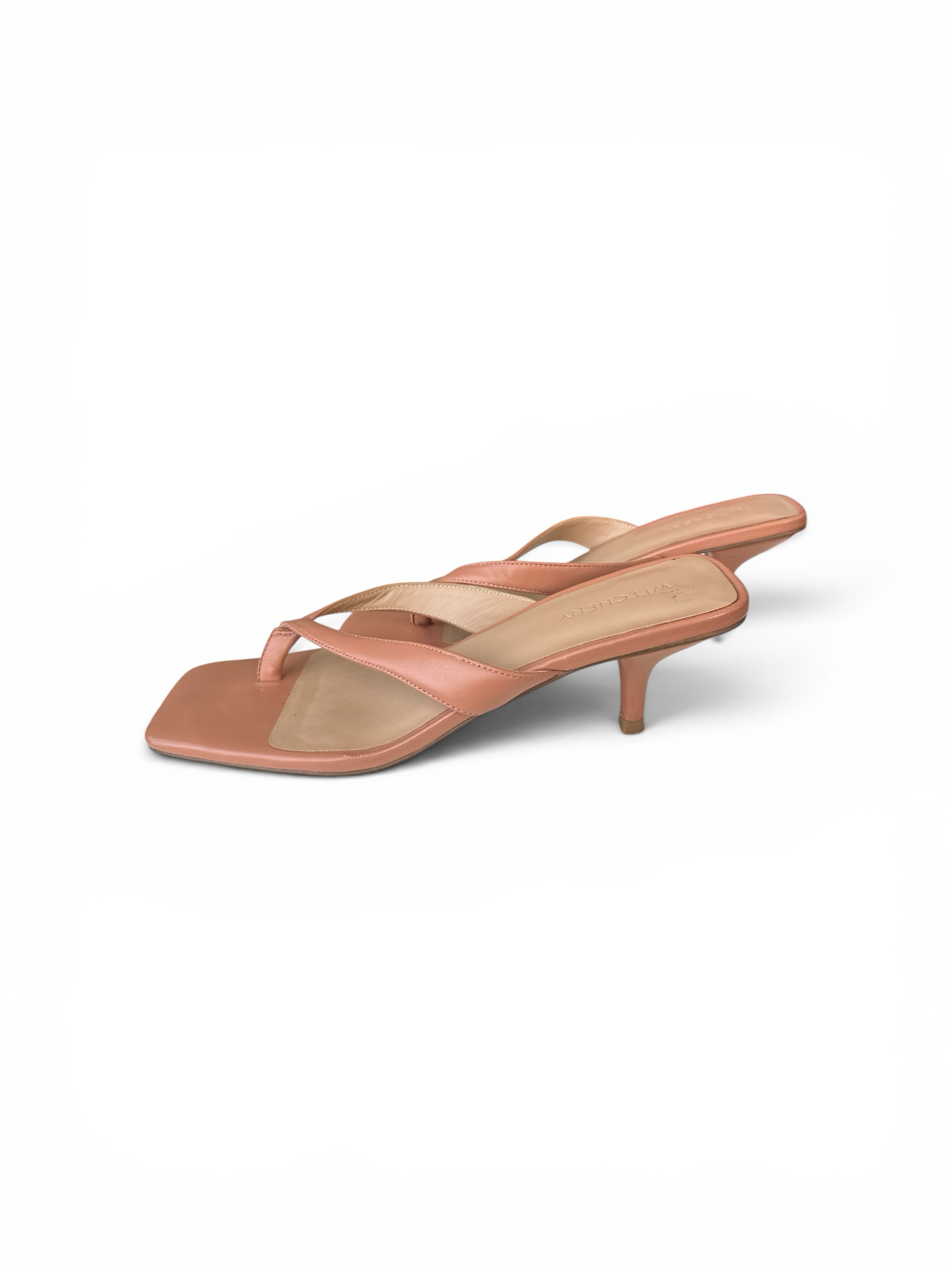 Witchery Dusty Pink Square Toe Thong Sandal