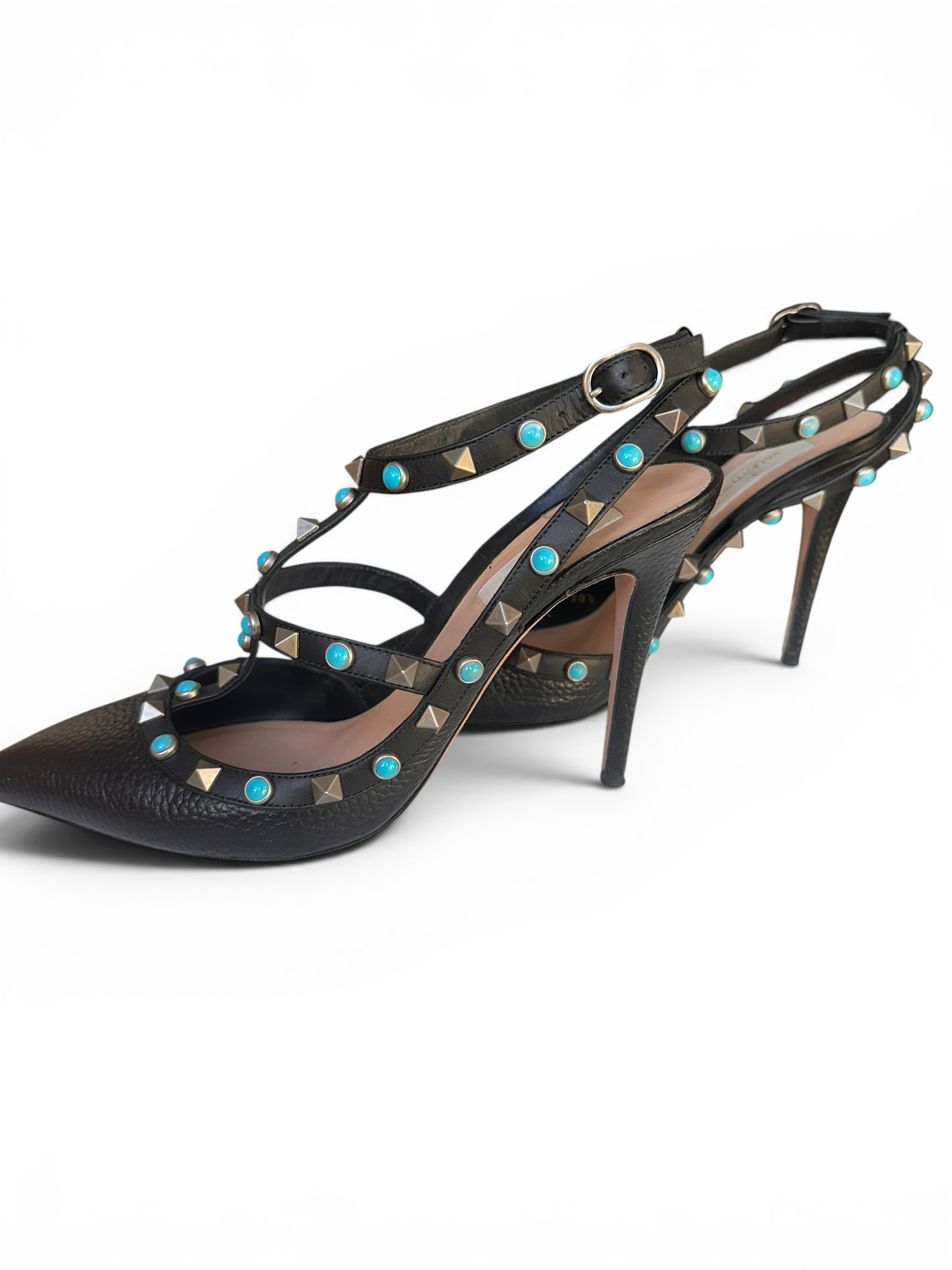 Valentino Garavani Rolling Rockstud 10cm Pumps Size 38.5 - AUTHENTIC