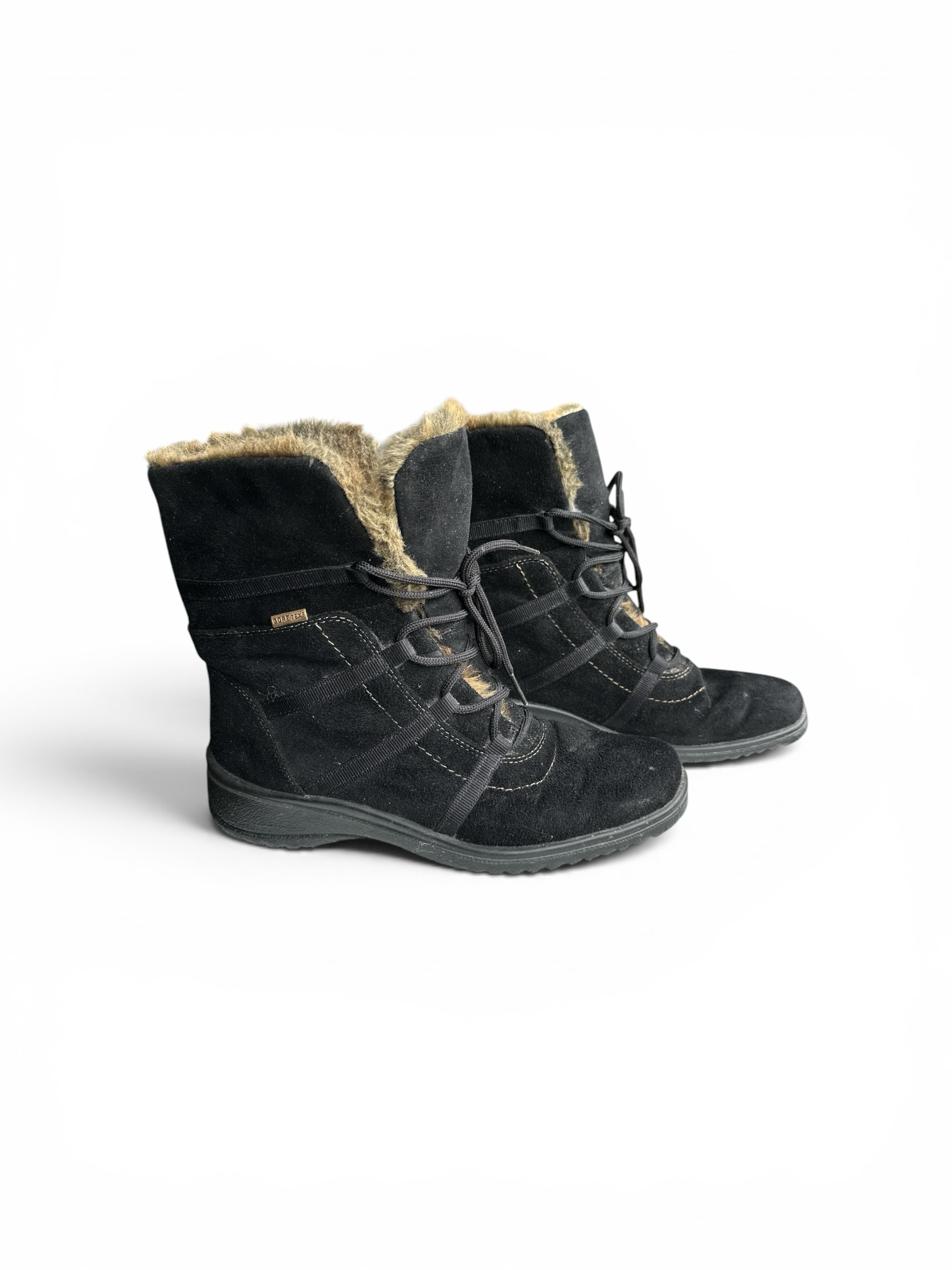 Ara Gore-Tex Suede, Fur Trim & Lambswool Lined Boots