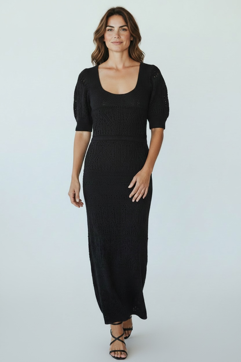 Lost in Lunar Crochet Knit Maxi Dress Size XS BNWT