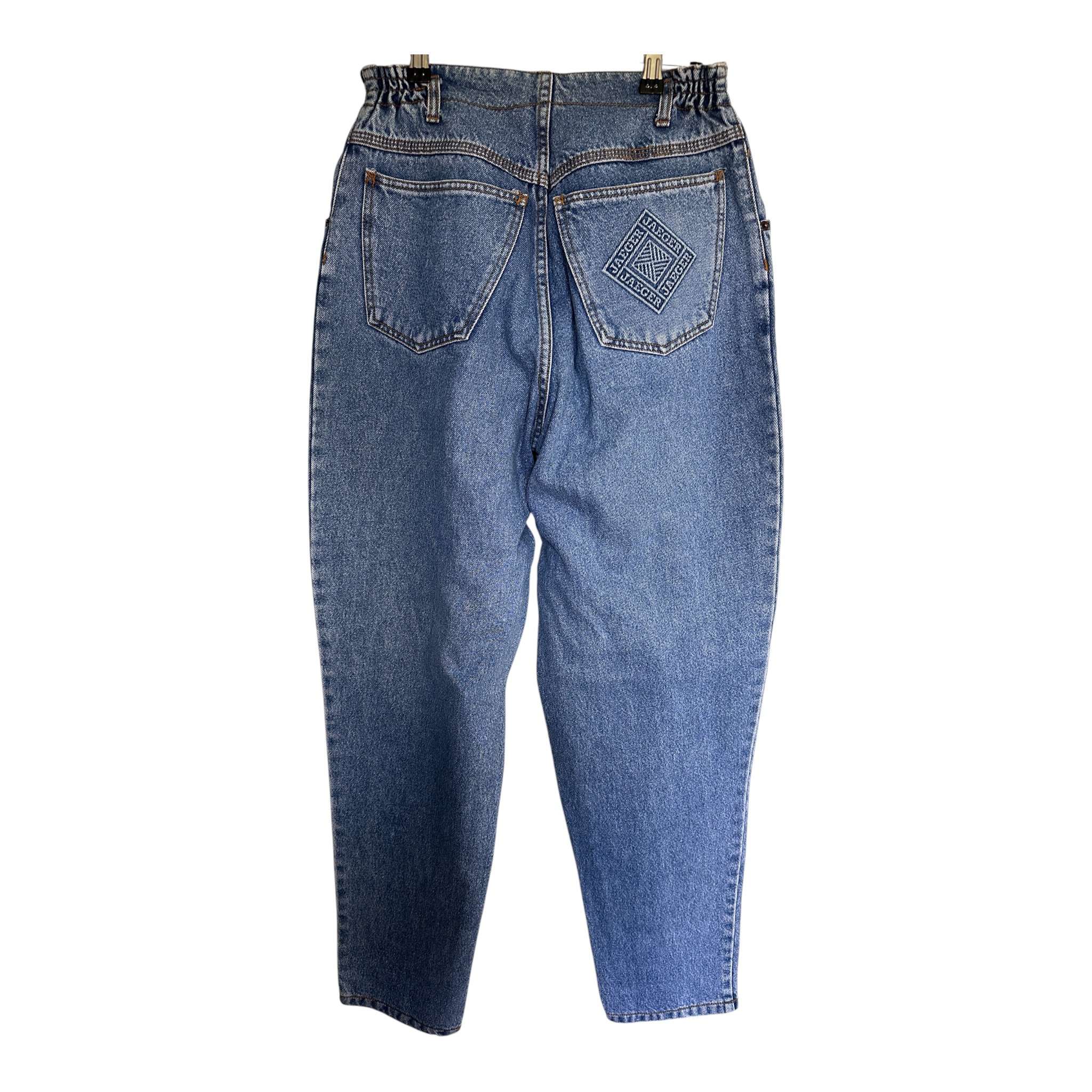 Jaeger Vintage Horseshoe Gathered Waist Jeans Size 14