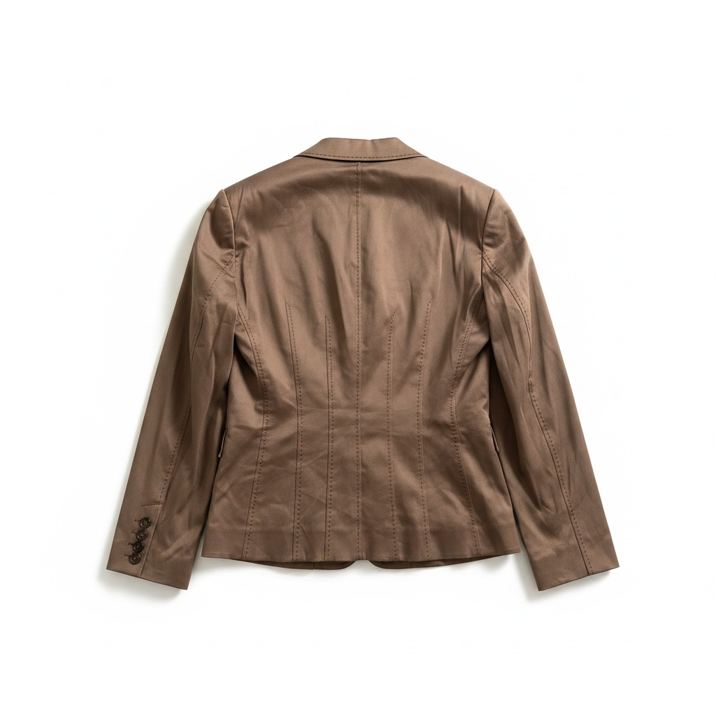Jigsaw Stitch Detail Cotton Lightweight Blazer Size 14