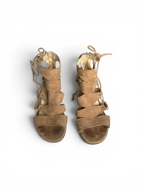 Bianca Buccheri Suede Lace Up Sandals Size 37