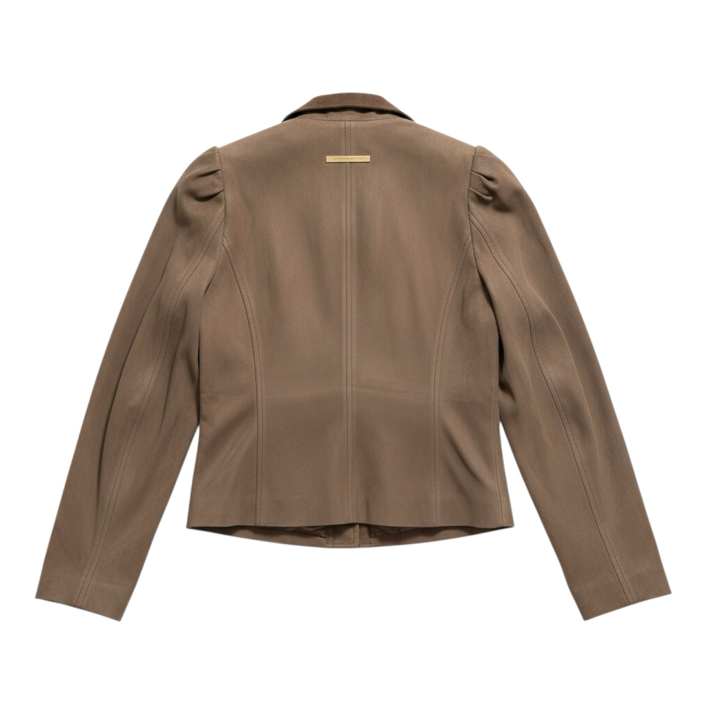 Camilla and Marc Adora Leather Cropped Drapped Jacket Size 10