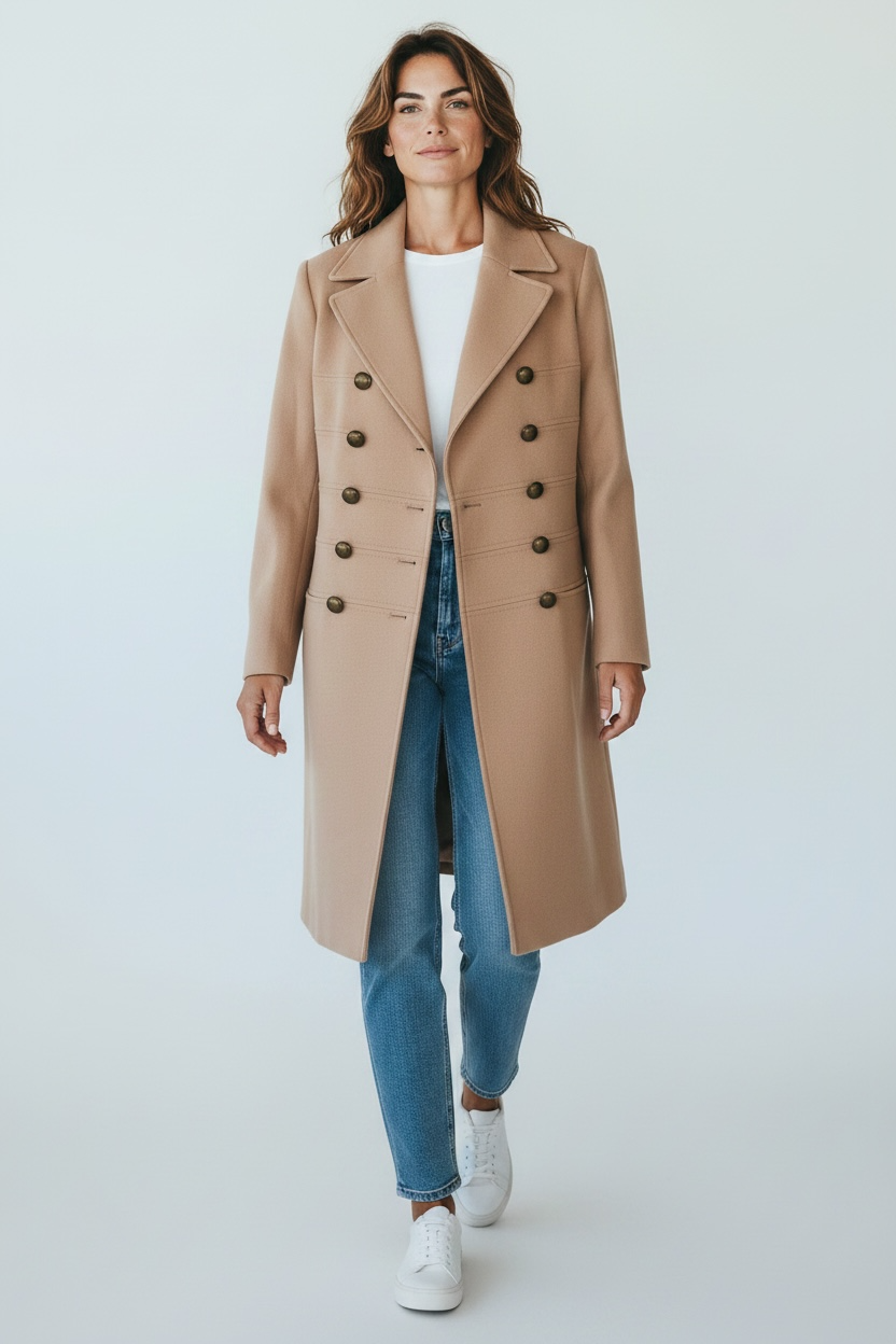 Jigsaw Military Style Wool Coat Size 12