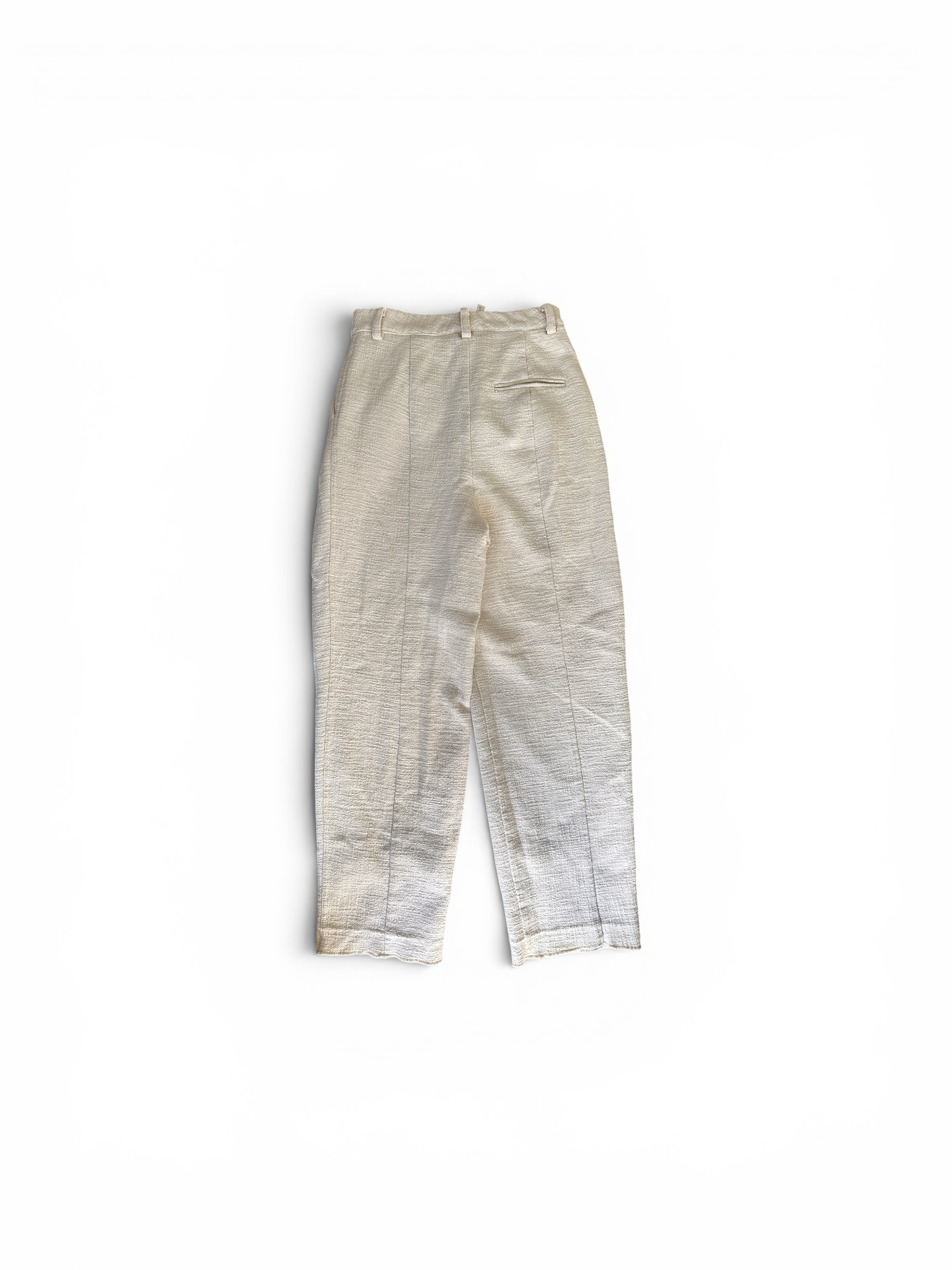 Dissh Ivory Woven Lined Trousers Size 8